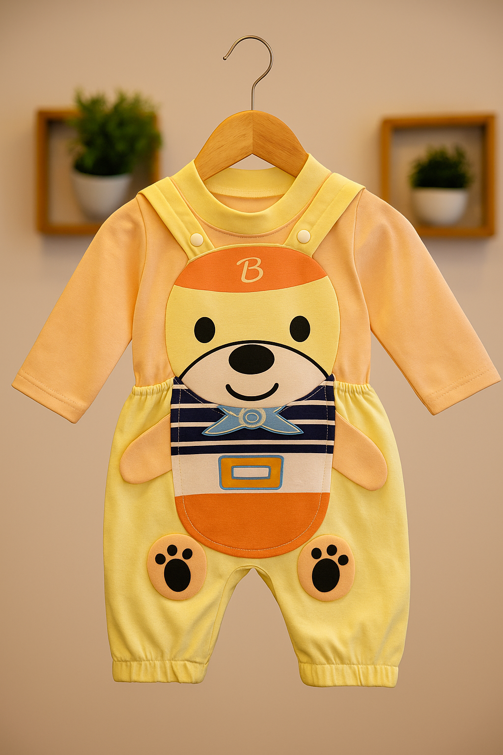 Adorable Bear Face Baby Romper Set