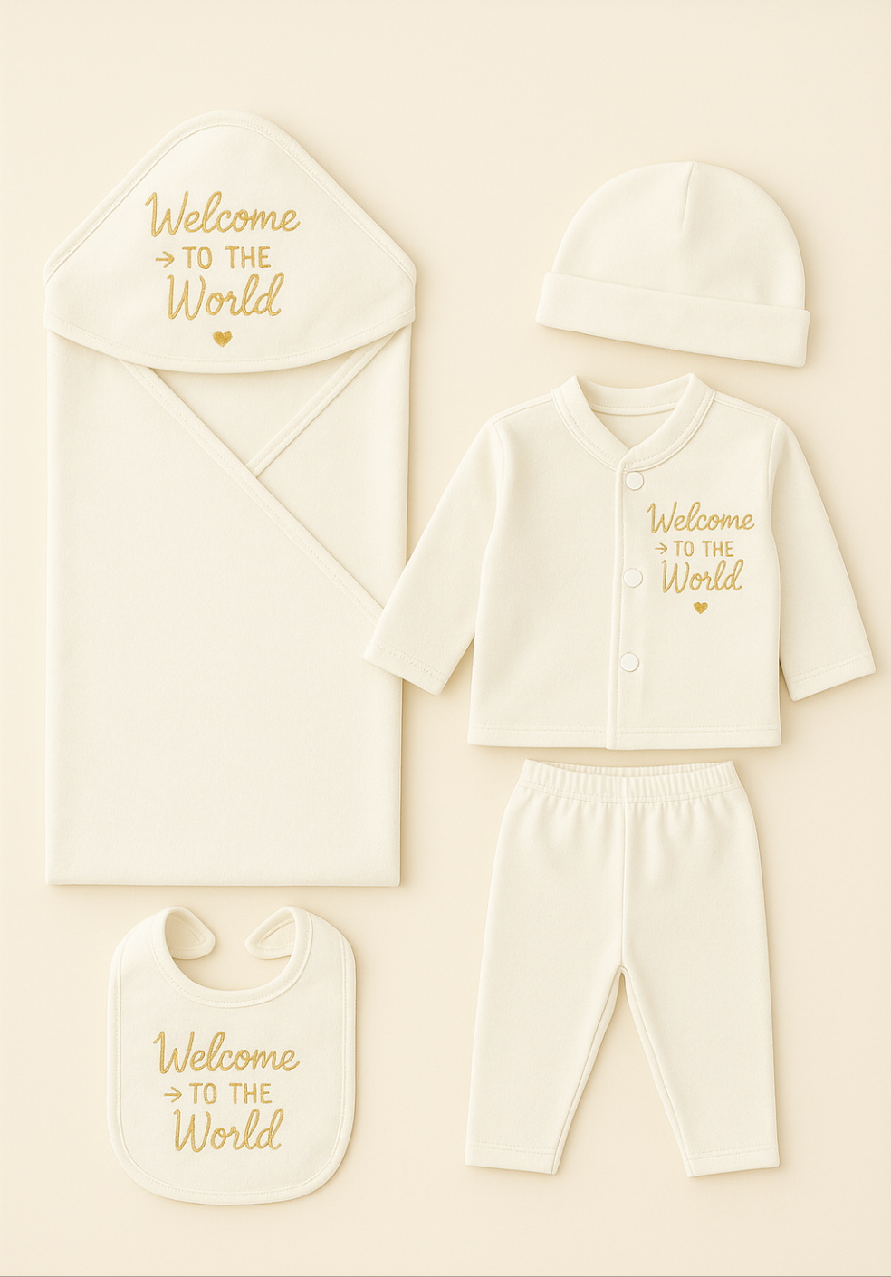 5 Piece Newborn Baby outfit 0-3 month