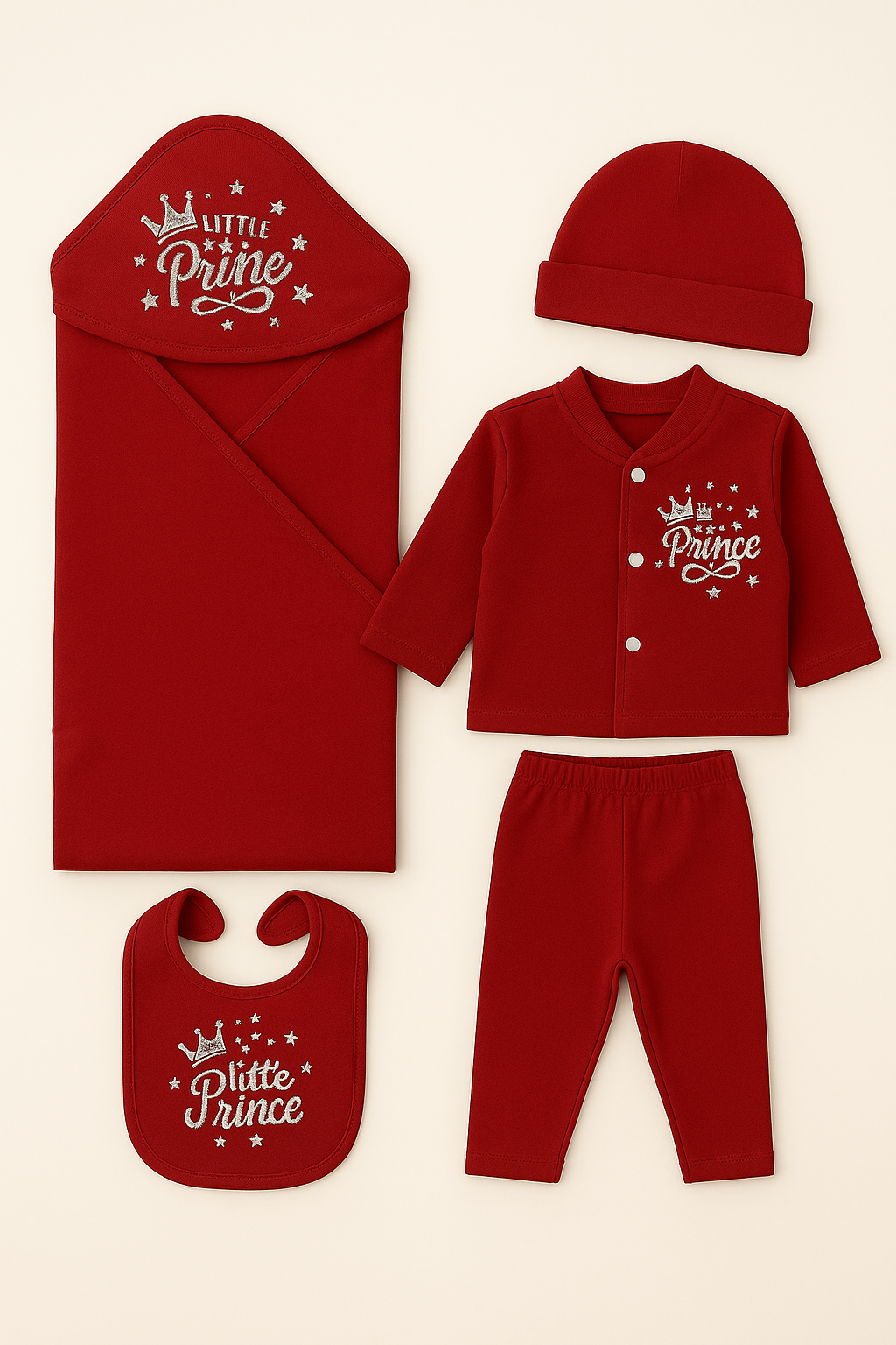 "Little Prince" 5 Piece Newborn Baby outfit 0-3 month