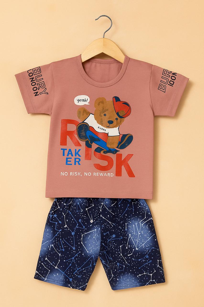 Kids "Risk On" Fun Outfit Set (T-Shirt & Pant)
