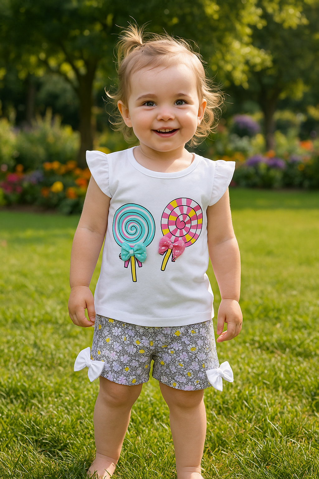 Toddlers T-shirt and Short Pants for Summer Lollipop 🍭 design 1 to 3 Years