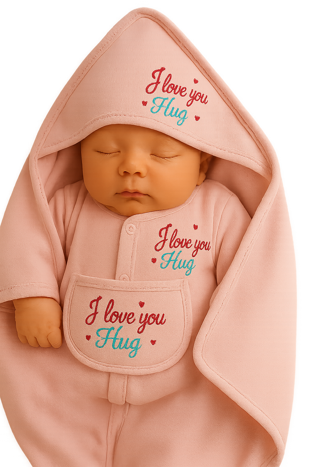 "I Love You Hug" 5-Piece Baby Newborn Outfit Set