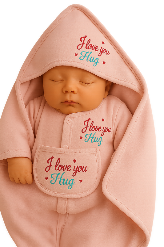 "I Love You Hug" 5-Piece Baby Newborn Outfit Set