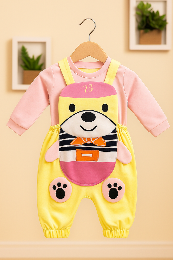 Adorable Bear Face Baby Romper Set