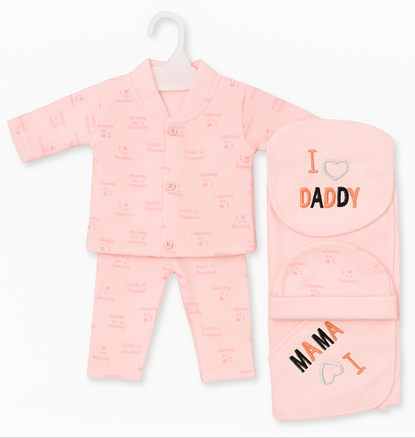 5pcs Love Mama Daddy Starter Set for new born baby