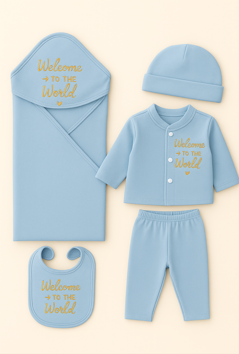 5 Piece Newborn Baby outfit 0-3 month