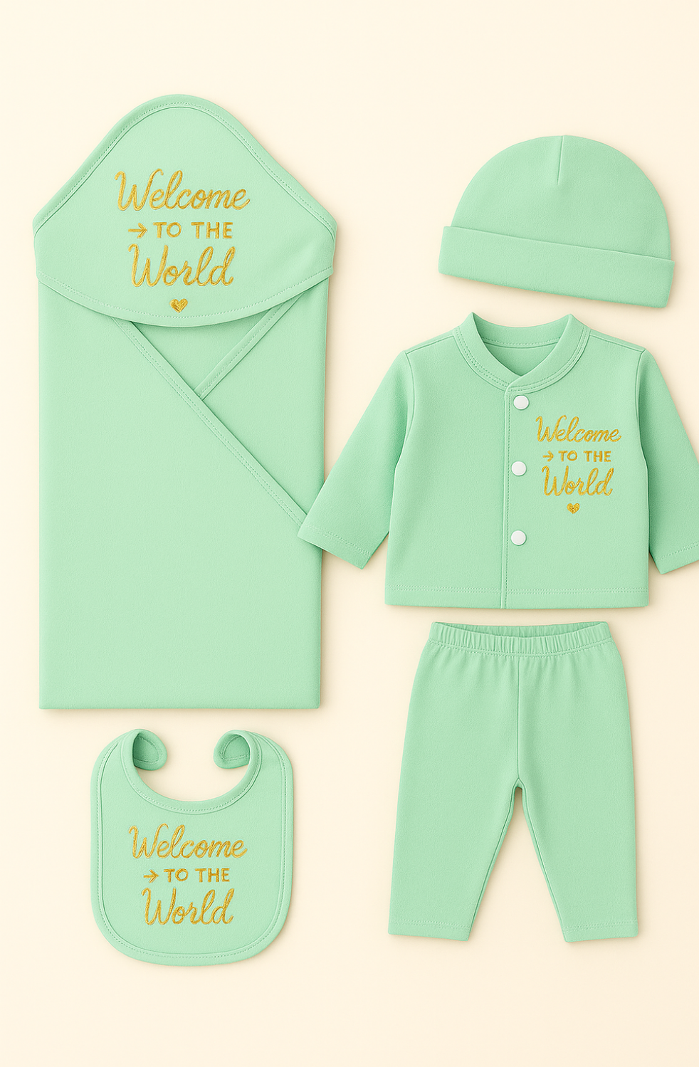 5 Piece Newborn Baby outfit 0-3 month