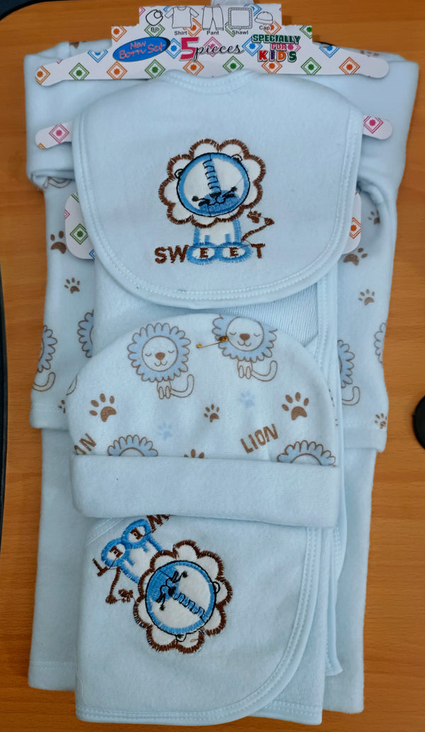 5-Piece Sweet Lion Starter Set for Newborns