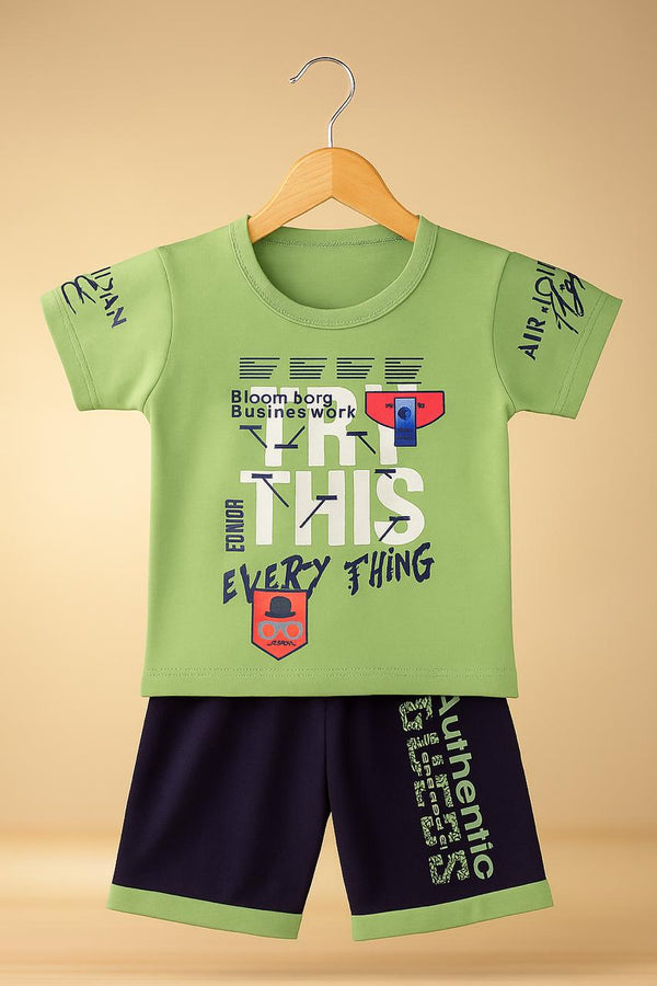 Kids "Try This" Fun Outfit Set (T-Shirt & Shorts)