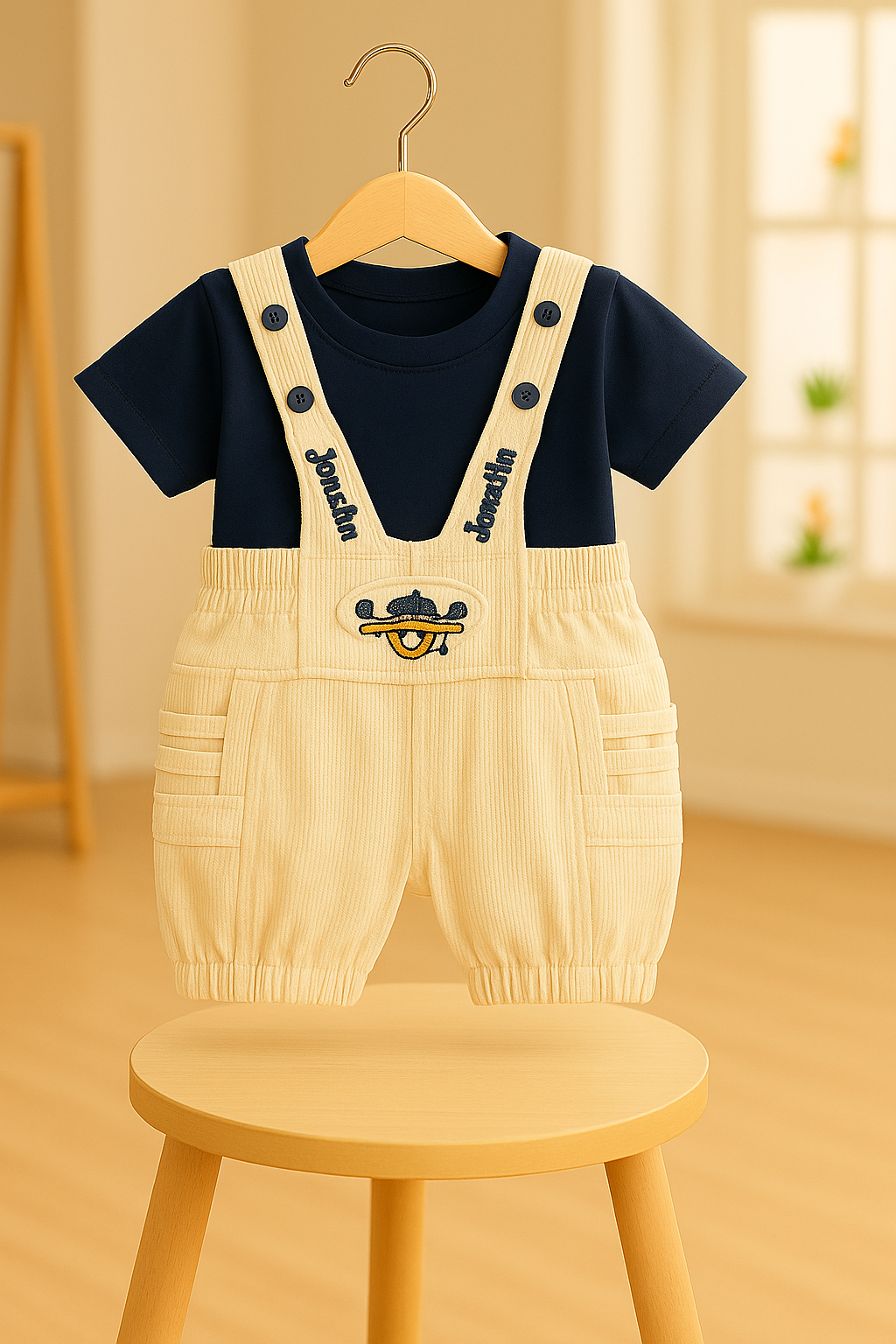 Adorable Baby Boy Dungaree Set