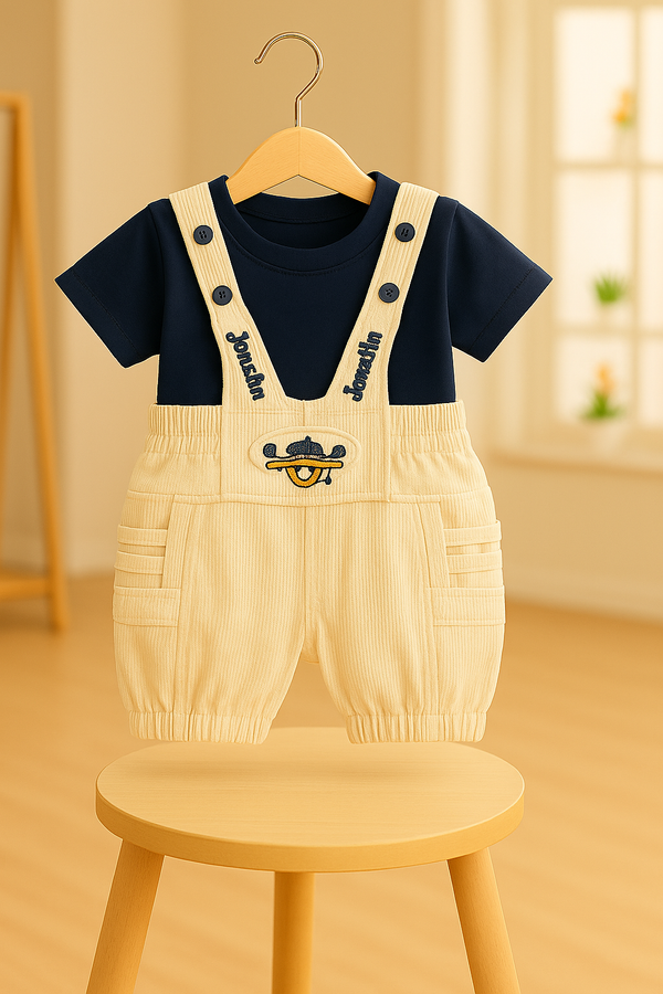 Adorable Baby Boy Dungaree Set