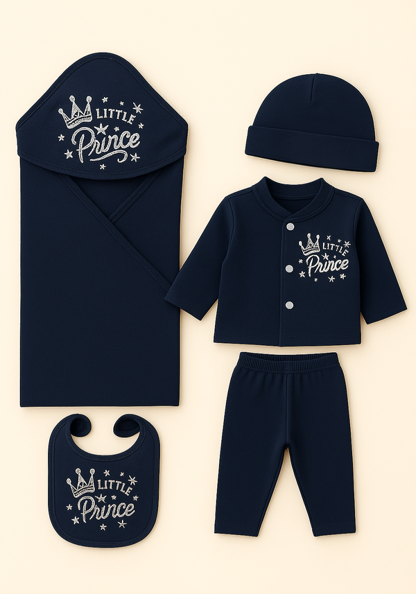 "Little Prince" 5 Piece Newborn Baby outfit 0-3 month