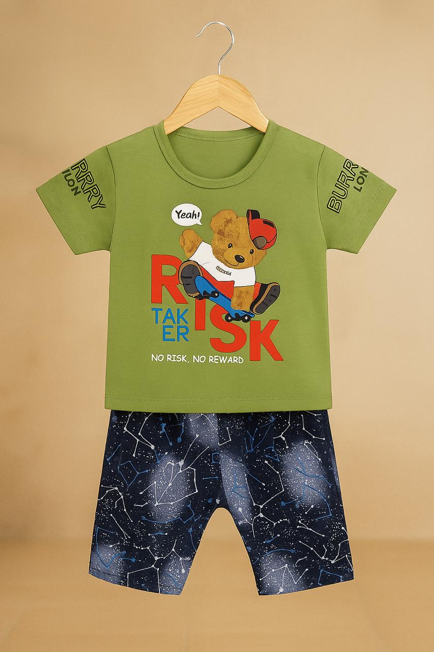 Kids "Risk On" Fun Outfit Set (T-Shirt & Pant)