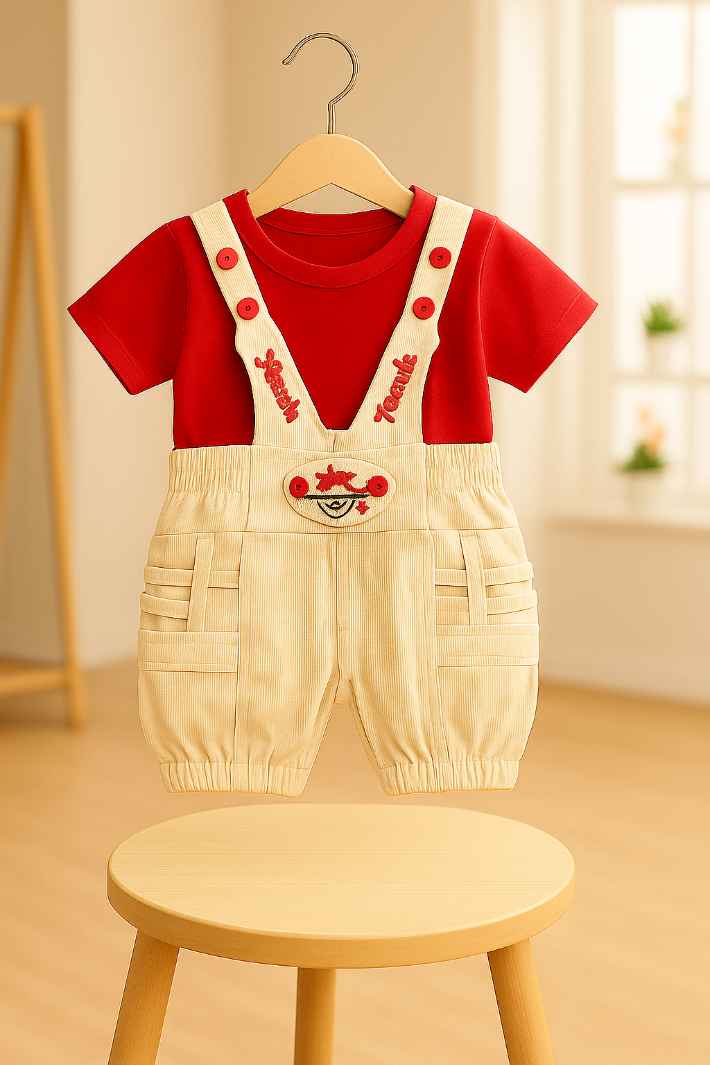Adorable Baby Boy Dungaree Set