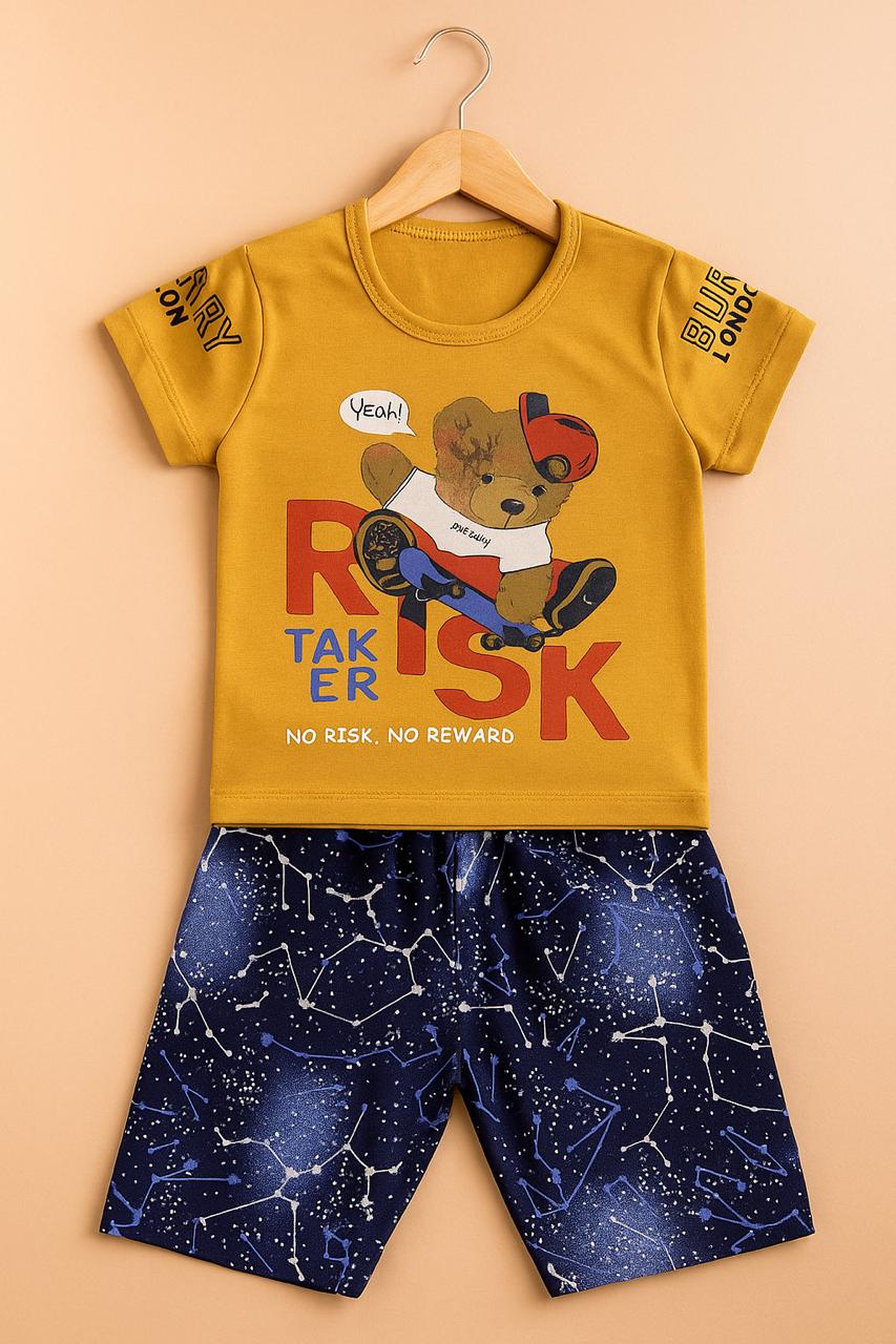Kids "Risk On" Fun Outfit Set (T-Shirt & Pant)