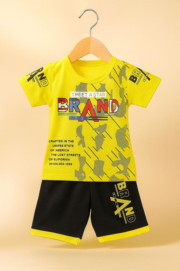 Kids "Brand Star" Casual Outfit Set (T-Shirt & Shorts)