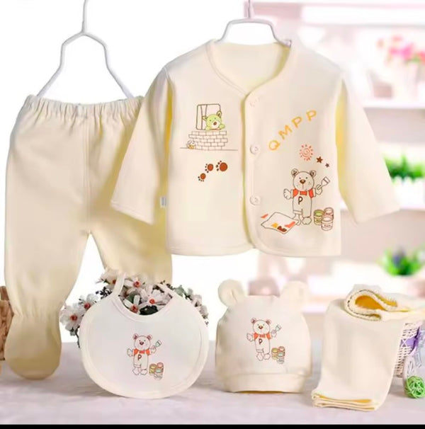 Imported 5-Piece Baby Outfit for Newborns 0–4 Months